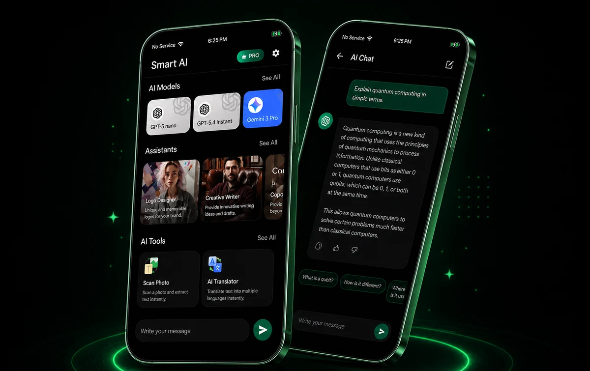Smart AI app portfolio preview